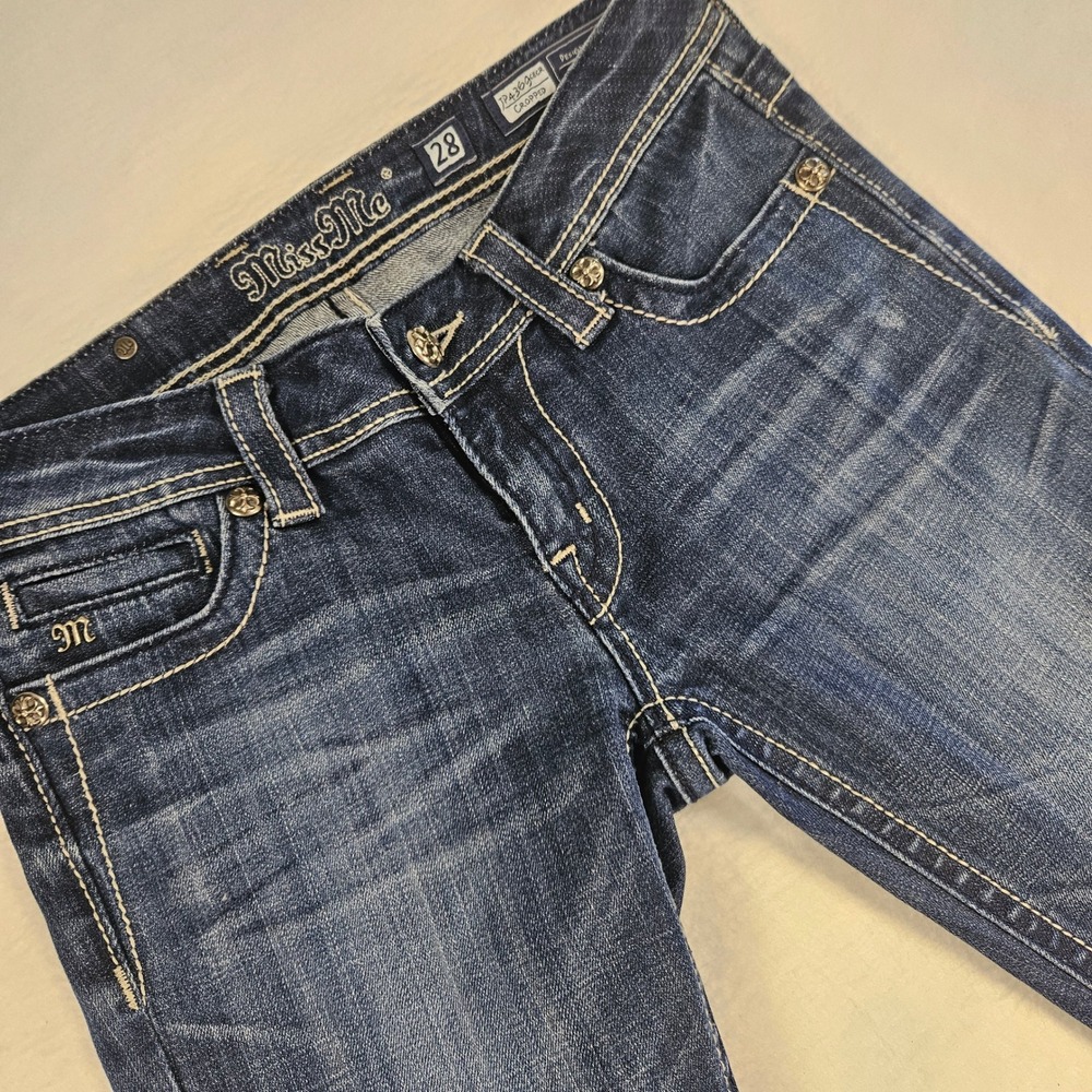 Miss Me Women's Dark Blue Bootcut Jeans - Size 28